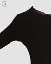 BASERANGE OMATOR Long-sleeved T-shirt BAS-TTOML-WO-WI24-HEI Black